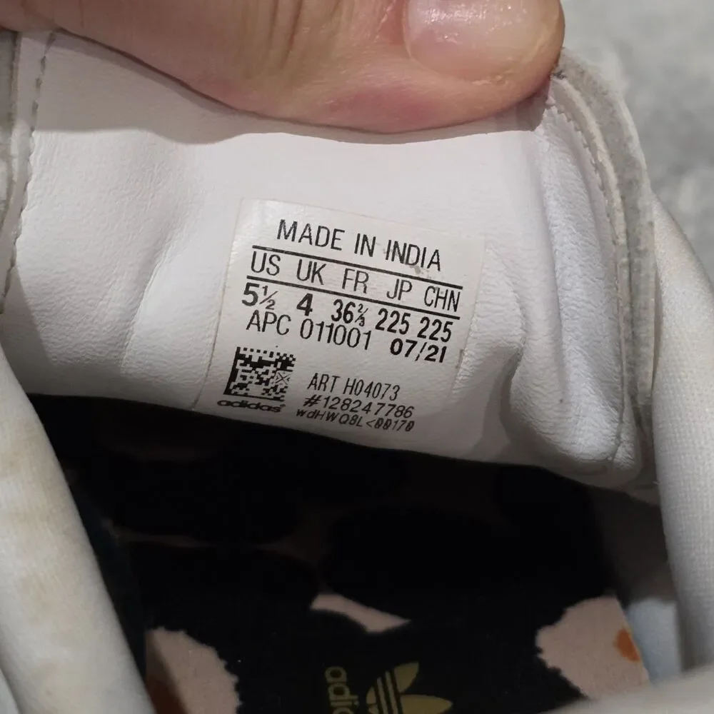 Adidas Stan Smith Marimekko Unikko Women's 5 1/2 Floral White Shoes